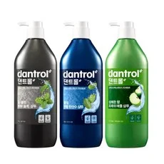 댄트롤 비듬샴푸 박하+멘톨+애플 820ml 3종