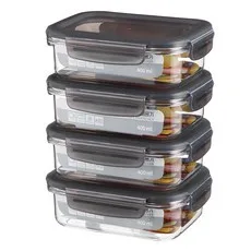 코멧 국내생산 BPA FREE 클리어 직사각 밀폐용기