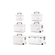 SHINWA-신와 홀리데이랜드 33L/48L/76L화이트 쿨러.빈틈없는 충진 단열재 3배두께.견고/경량 일본제 초대형 바퀴부착 아이스박스.선상 우럭/광어/갈치/농어.단체캠핑